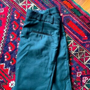 Green workwear style pants